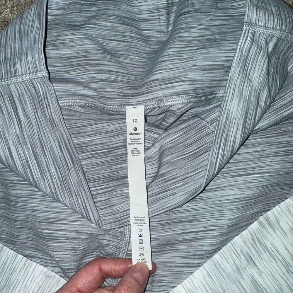 Lululemon Athletica Gray Striped Top